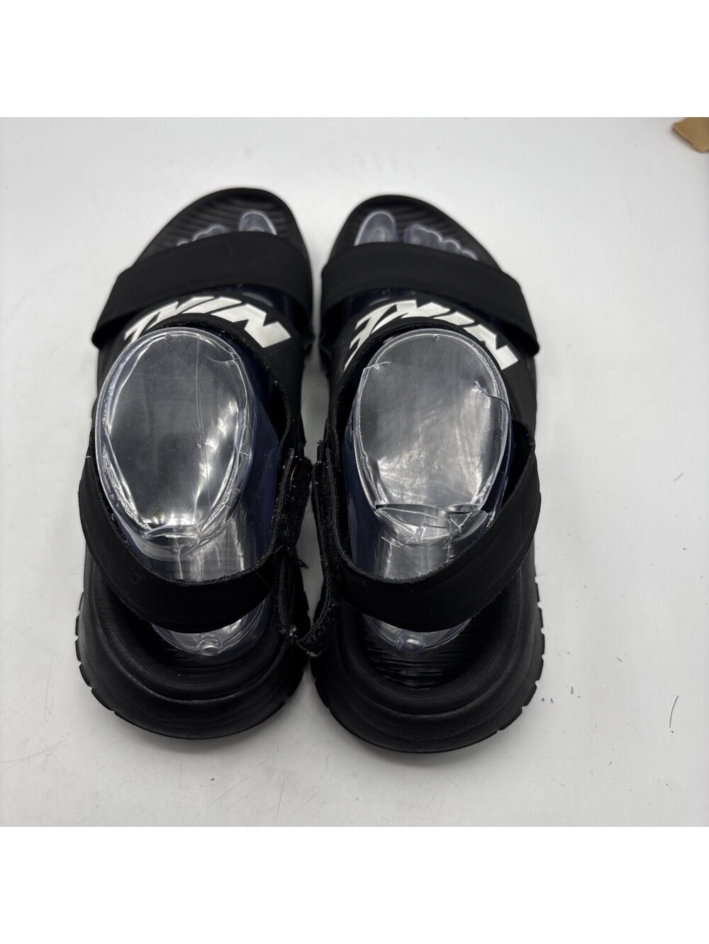 Nike Tanjun Sandal Black White Womens 882694-001 Size 9 - Picture 4 of 8